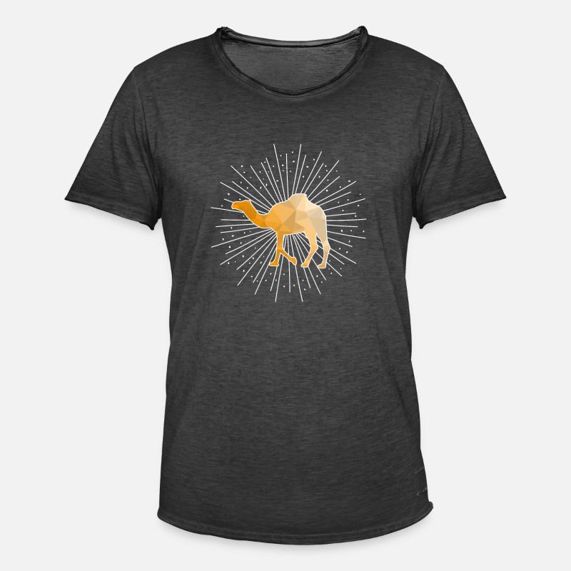 Kamel Dromedar - Männer Vintage T-Shirt - Vintage Schwarz