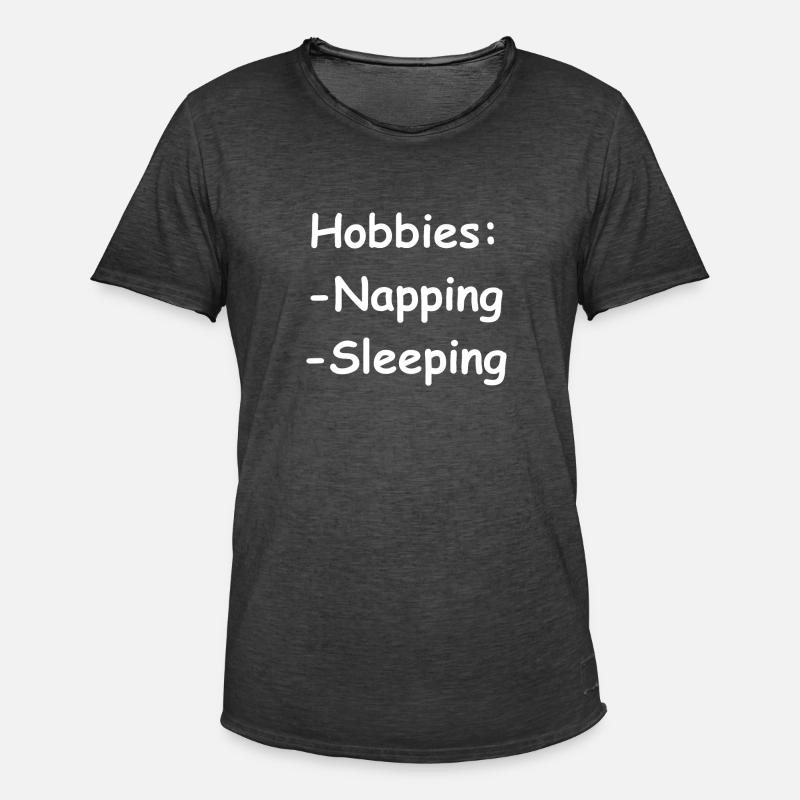 Hobbies Napping Sleeping - Männer Vintage T-Shirt - Vintage Schwarz