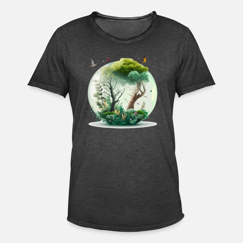 Der Miniaturwald - Männer Vintage T-Shirt - Vintage Schwarz