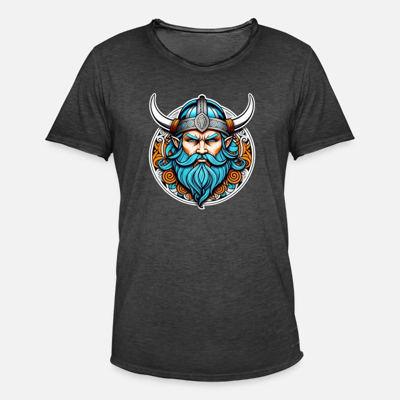 Wikinger Odin Thor Walhalla - Männer Vintage T-Shirt - Vintage Schwarz