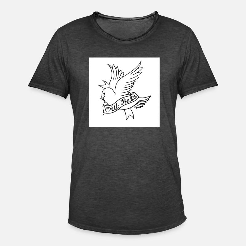 Lipsill - Vintage-T-shirt herr - vintagesvart