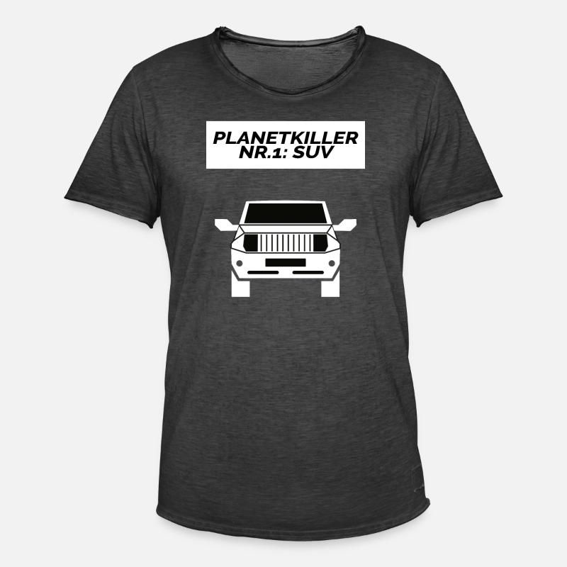 RIP climate SUV pollution demonstration - Men's Vintage T-Shirt - washed black