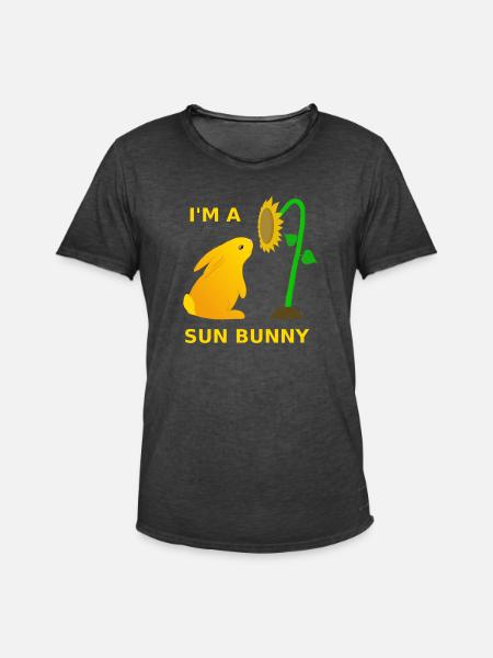 sun cottentail / Sonnenhäschen - Männer Vintage T-Shirt - Vintage Schwarz