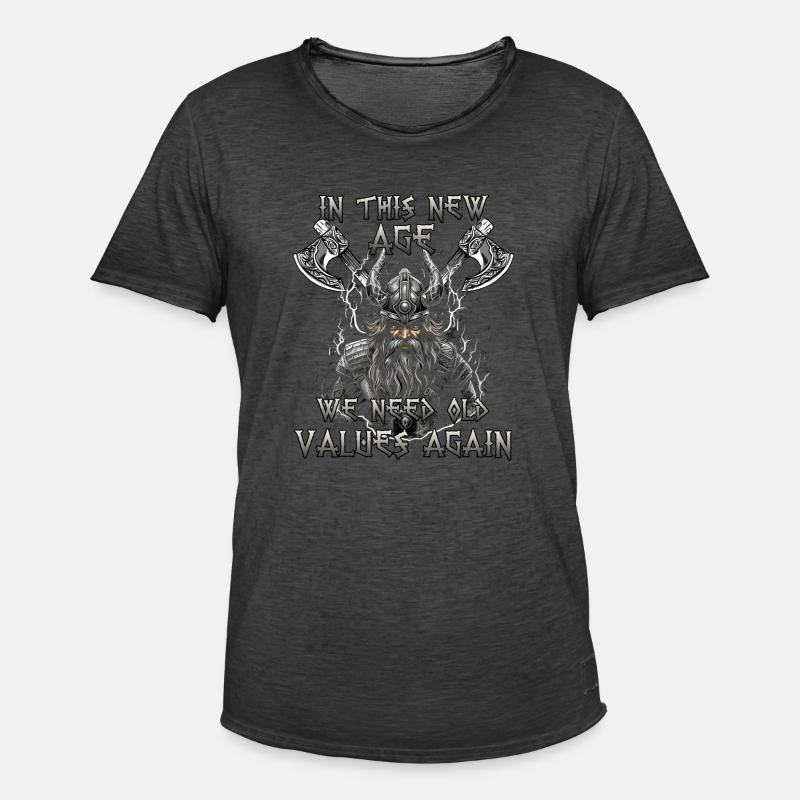 Walhalla Erbe Geschenk einer Kriegerkultur - Männer Vintage T-Shirt - Vintage Schwarz