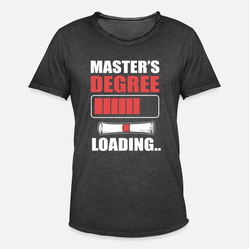 Master Studium Abschlussfeier - Männer Vintage T-Shirt - Vintage Schwarz