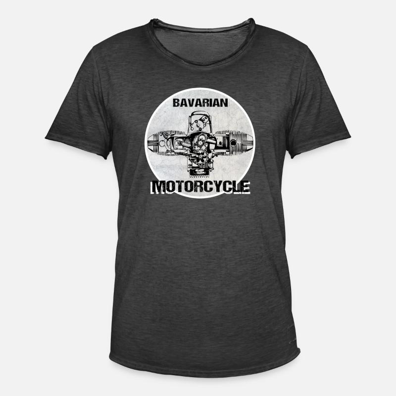 Bavarian Motorcycle Boxermotor - Männer Vintage T-Shirt - Vintage Schwarz