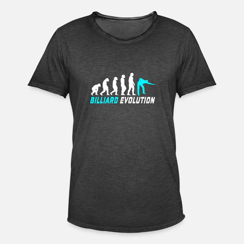 Billard Evolution Design / Geschenkidee - Männer Vintage T-Shirt - Vintage Schwarz