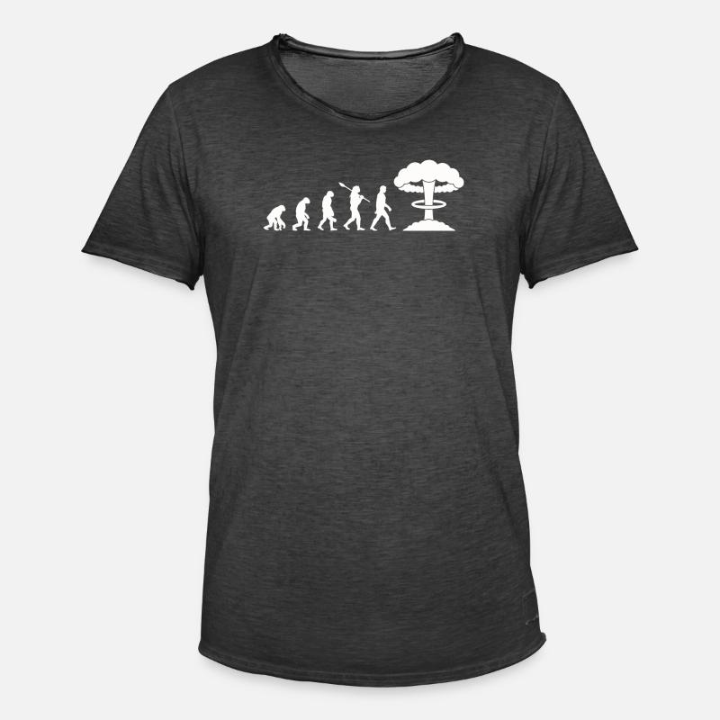 Evolution Nuclear Bomb - Men's Vintage T-Shirt - washed black