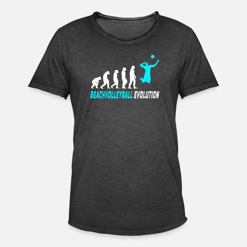 Beachvolleyball Evolution Design / Geschenkidee - Männer Vintage T-Shirt - Vintage Schwarz