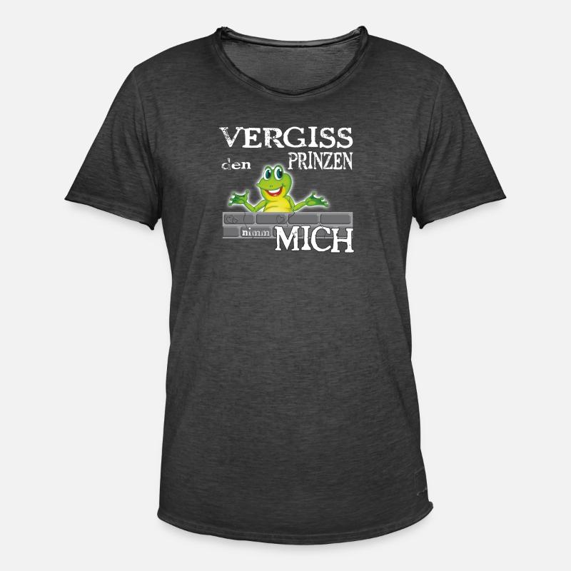 Frosch König textile Geschenkidee - Männer Vintage T-Shirt - Vintage Schwarz