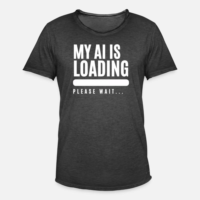 Humorous loading screen graphics - Men's Vintage T-Shirt - washed black