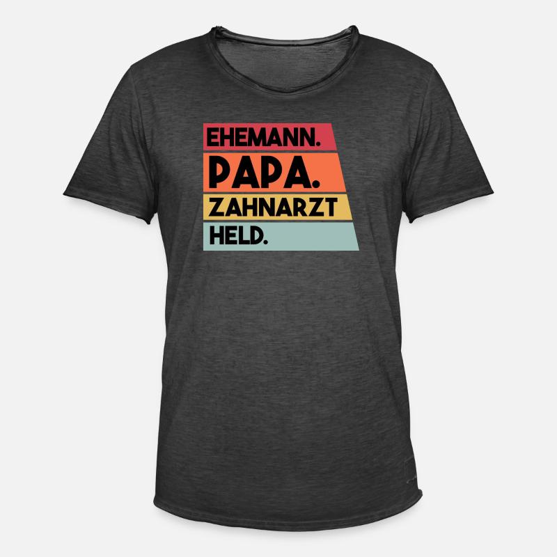 Ehemann Papa Beruf Zahnarzt Held - Männer Vintage T-Shirt - Vintage Schwarz