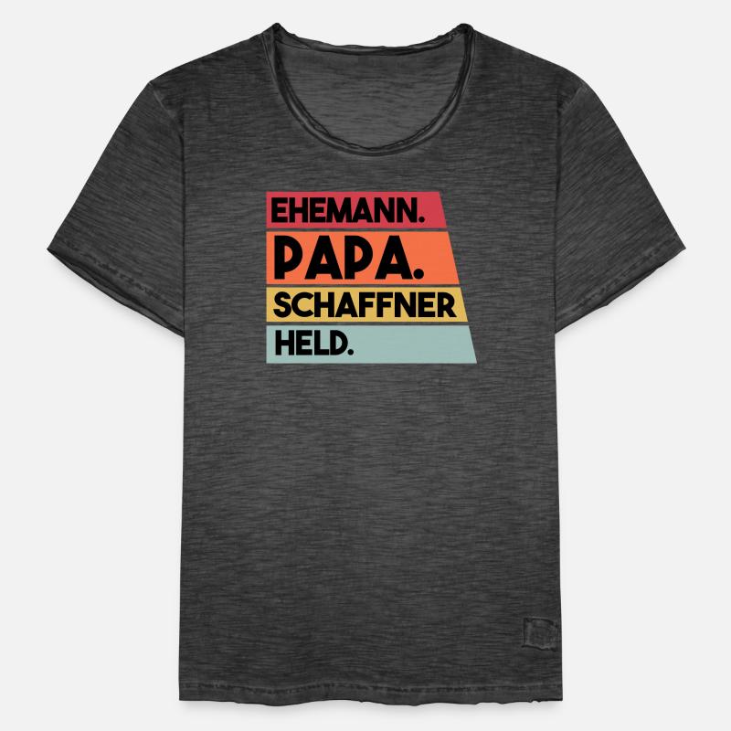 Ehemann Papa Schaffner Held Männer Vintage T-Shirt