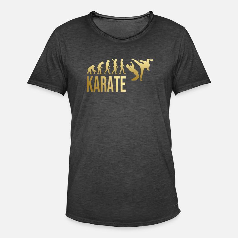 Evolution Karate - Männer Vintage T-Shirt - Vintage Schwarz