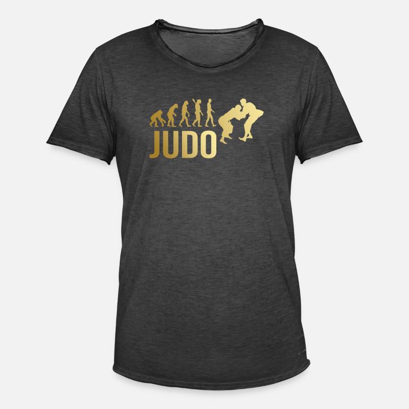 Judo Evolution - Männer Vintage T-Shirt - Vintage Schwarz