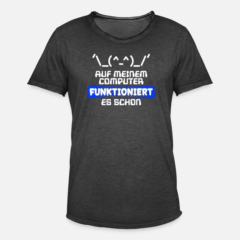Computer Developer Software Developer Statement - Men's Vintage T-Shirt - washed black