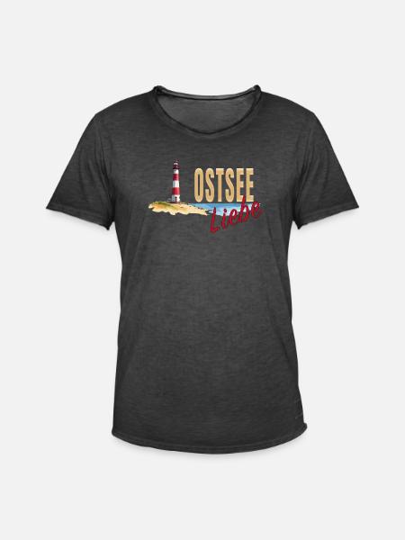 Ostsee Liebe - Männer Vintage T-Shirt - Vintage Schwarz