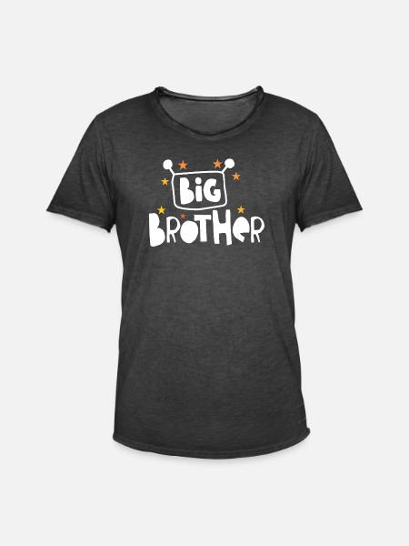Big brother - Men's Vintage T-Shirt - washed black