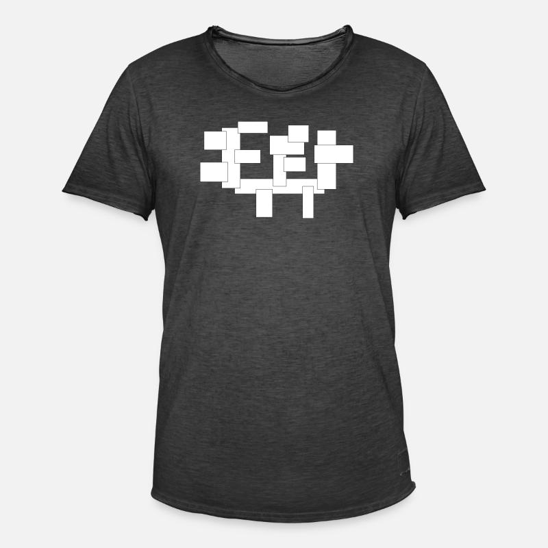 rectangles simplement des carrés en composition - T-shirt vintage Homme - noir vintage