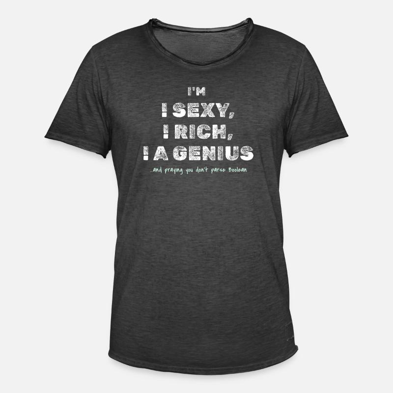 Boolean Joke – Funny Dev Tee - Men's Vintage T-Shirt - washed black