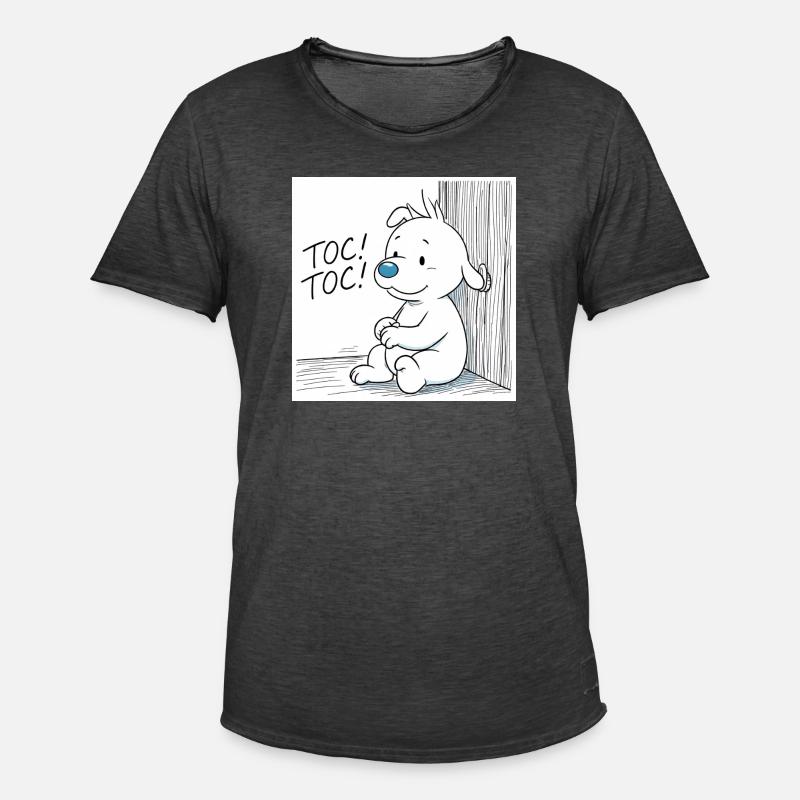 Idéfix Frappe Toc Toc Toc - Männer Vintage T-Shirt - Vintage Schwarz