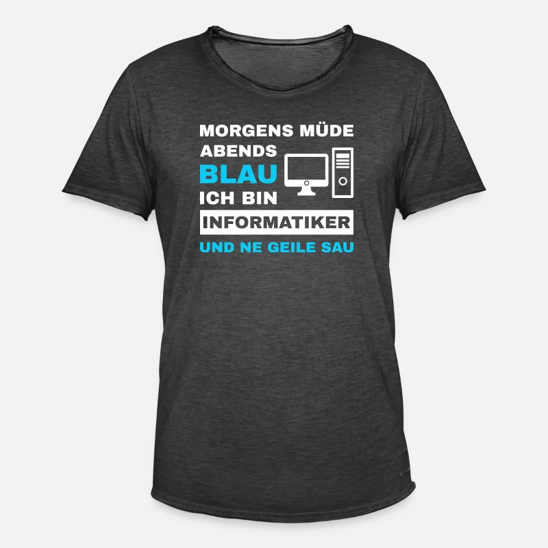 computer scientist programmer admin sayings funny - Men's Vintage T-Shirt - washed black