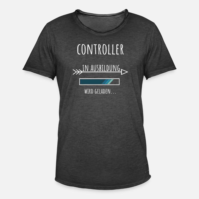 Controlling Studies Occupation Training Controller - Men's Vintage T-Shirt - washed black