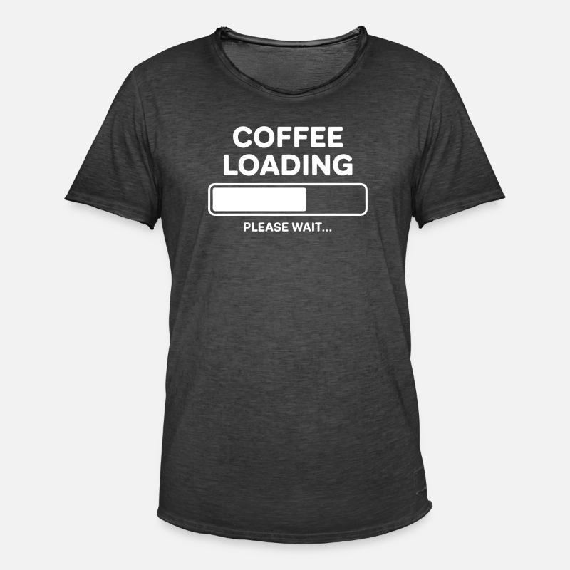 Coffee Loading Please Wait - Männer Vintage T-Shirt - Vintage Schwarz