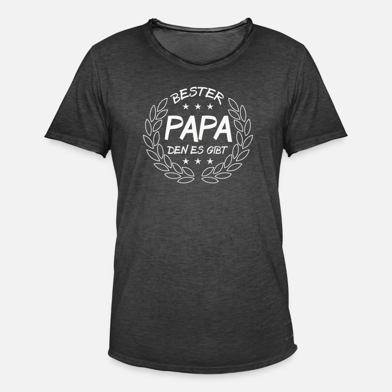 Bester Papa – Den Es Gibt - Männer Vintage T-Shirt - Vintage Schwarz