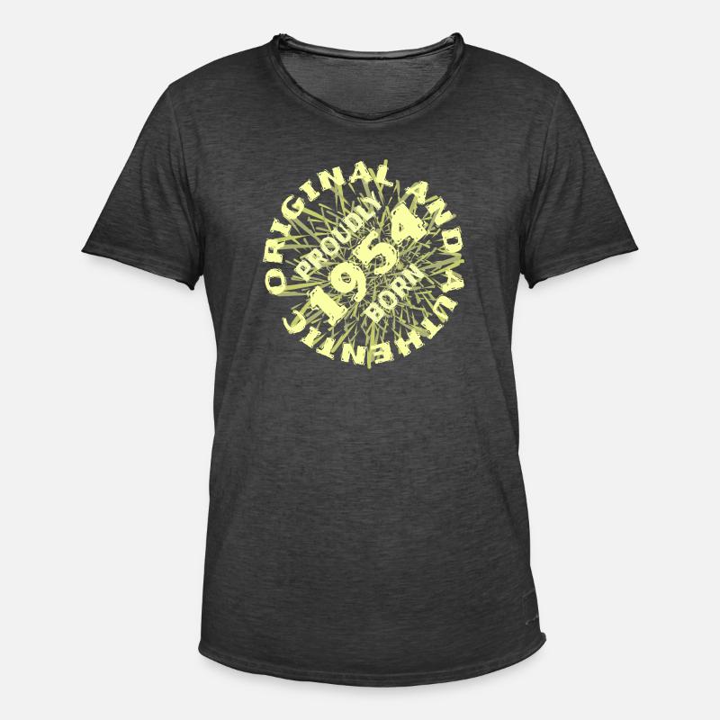 Authentisch 1954 - Männer Vintage T-Shirt - Vintage Schwarz