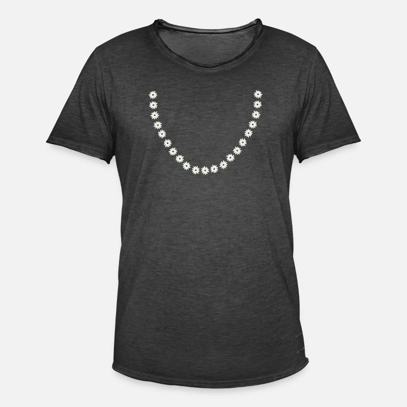 Gänseblümchen Blumenkranz - Männer Vintage T-Shirt - Vintage Schwarz