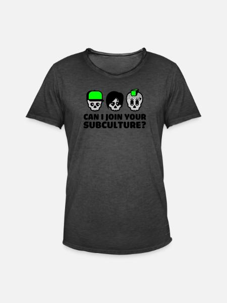 subculture - Men's Vintage T-Shirt - washed black