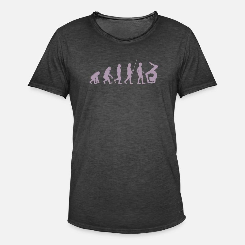 Turnerin Turner Evolution der Turnerin - Männer Vintage T-Shirt - Vintage Schwarz