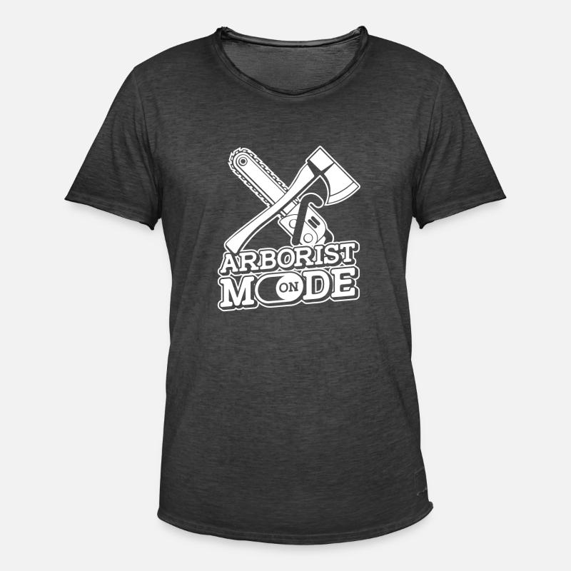 Tree Climbing Arborist Arborist Tree Climber - Maglietta vintage da uomo - nero antico