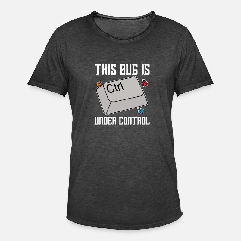 Programmeur Coder Développeur de logiciels - T-shirt vintage Homme - noir vintage