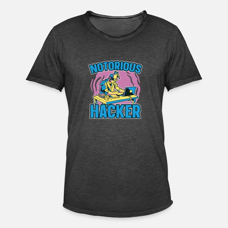 Programmeur Coder Développeur de logiciels - T-shirt vintage Homme - noir vintage