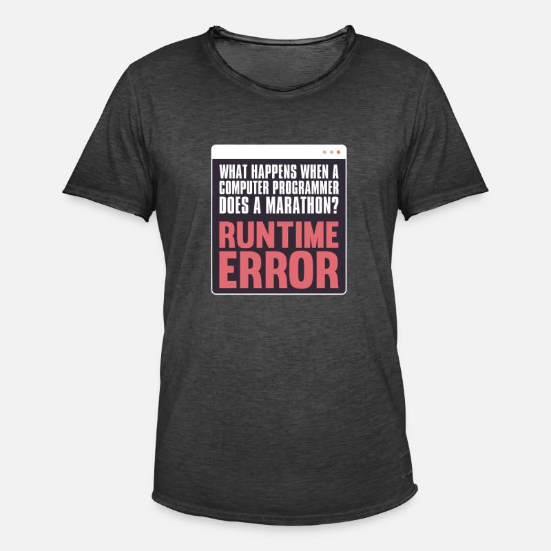 Programmer Coder Software Developer - Men's Vintage T-Shirt - washed black