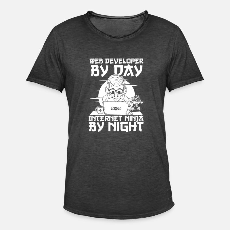 Web Entwickler Webdeveloper Web-Entwickler - Männer Vintage T-Shirt - Vintage Schwarz