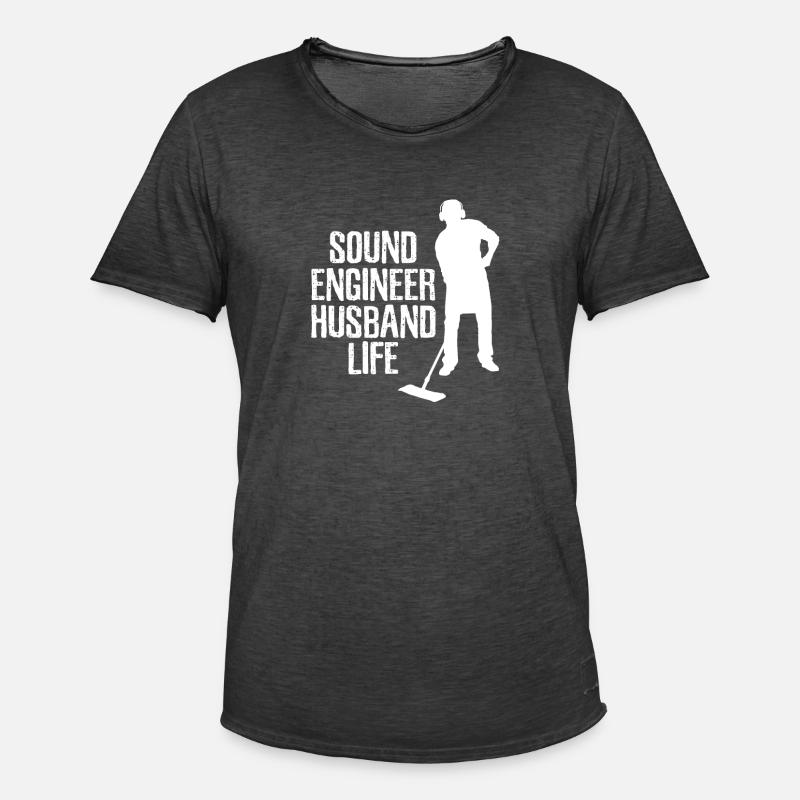 Tontechniker Toningenieur Tontechniker Ehemann - Männer Vintage T-Shirt - Vintage Schwarz