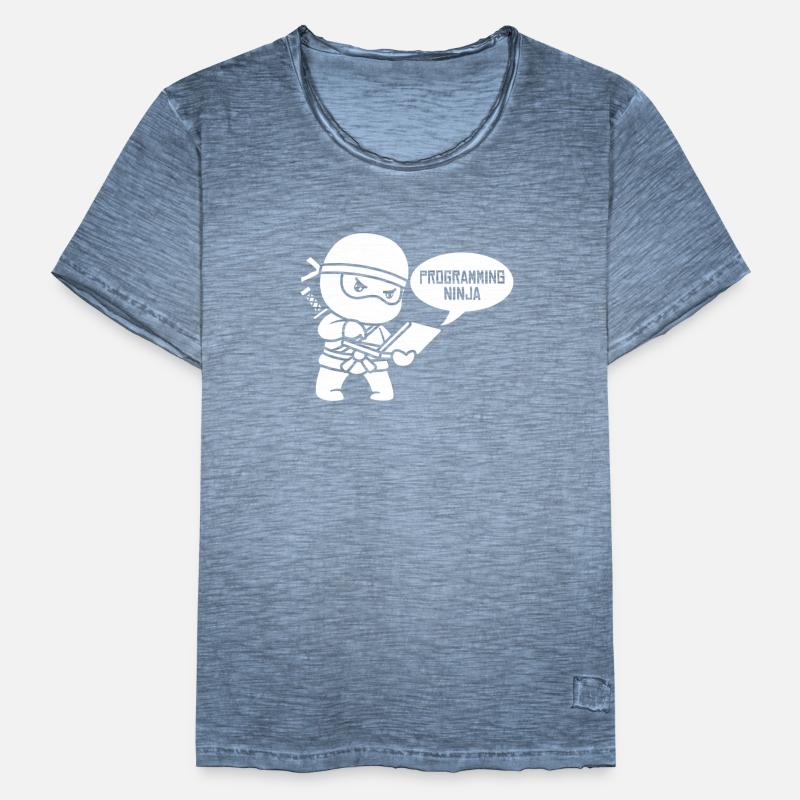 Entwickler Coder Programmierer Ninja Männer Vintage T-Shirt