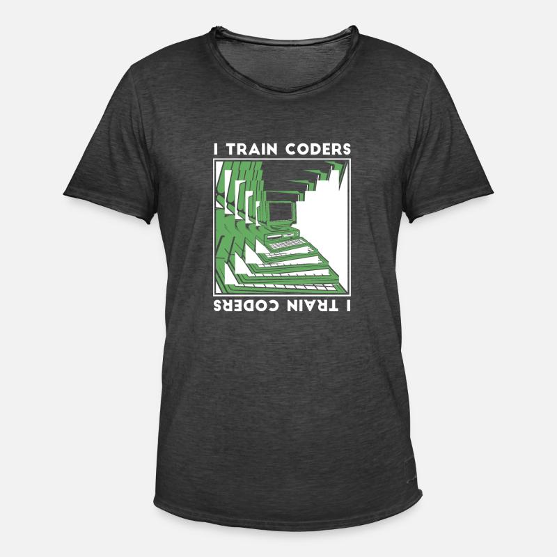 Entwickler Coder Programmierer Codierer - Männer Vintage T-Shirt - Vintage Schwarz