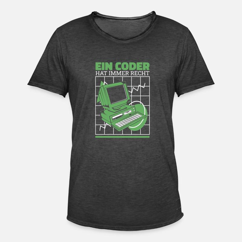 Entwickler Coder Programmierer Cool - Männer Vintage T-Shirt - Vintage Schwarz