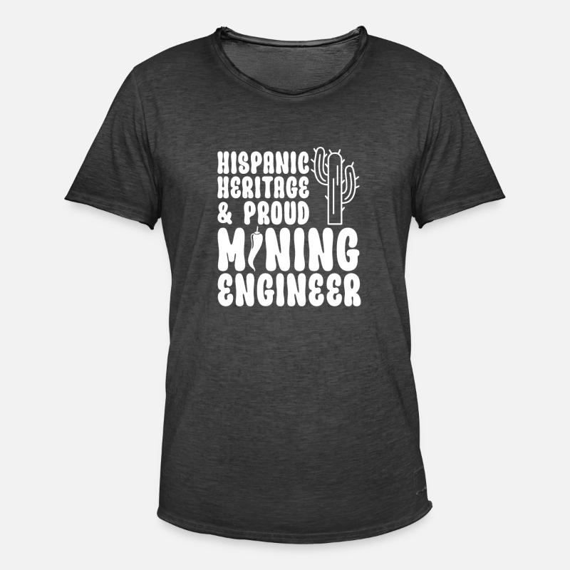 Engineer Spanish Mining Engineer - Men's Vintage T-Shirt - washed black
