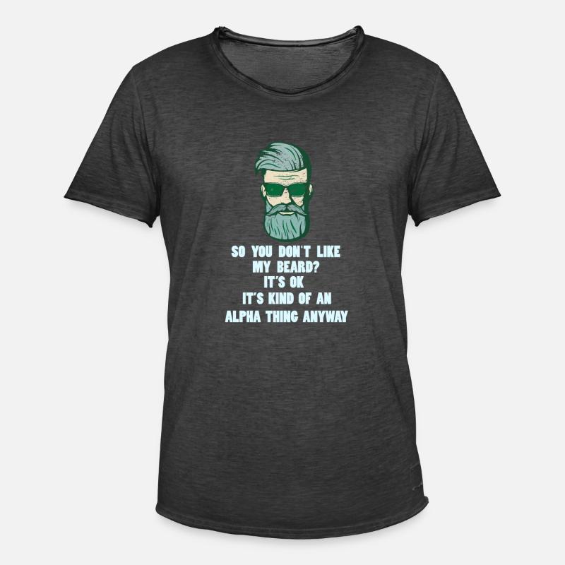 Bart Vollbart - Männer Vintage T-Shirt - Vintage Schwarz