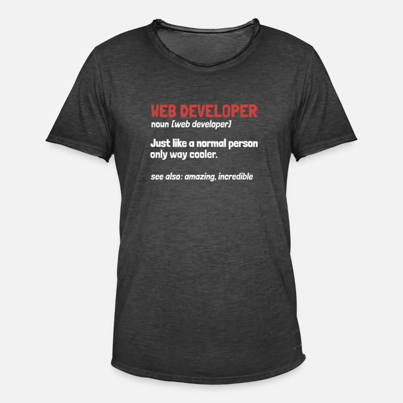 Web Developer Web Developer Definition - Men's Vintage T-Shirt - washed black