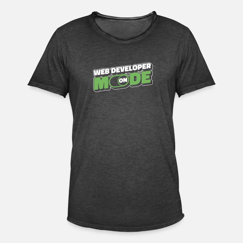 Web Entwickler Webdeveloper Modus An - Männer Vintage T-Shirt - Vintage Schwarz