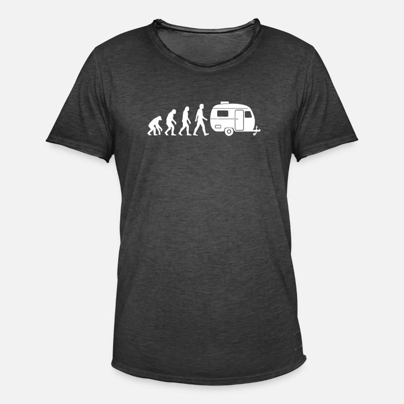 Wohnwagen Evolution Camper Camping - Männer Vintage T-Shirt - Vintage Schwarz