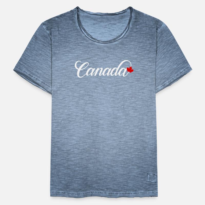Canada Script with Maple Leaf Men's Vintage T-Shirt