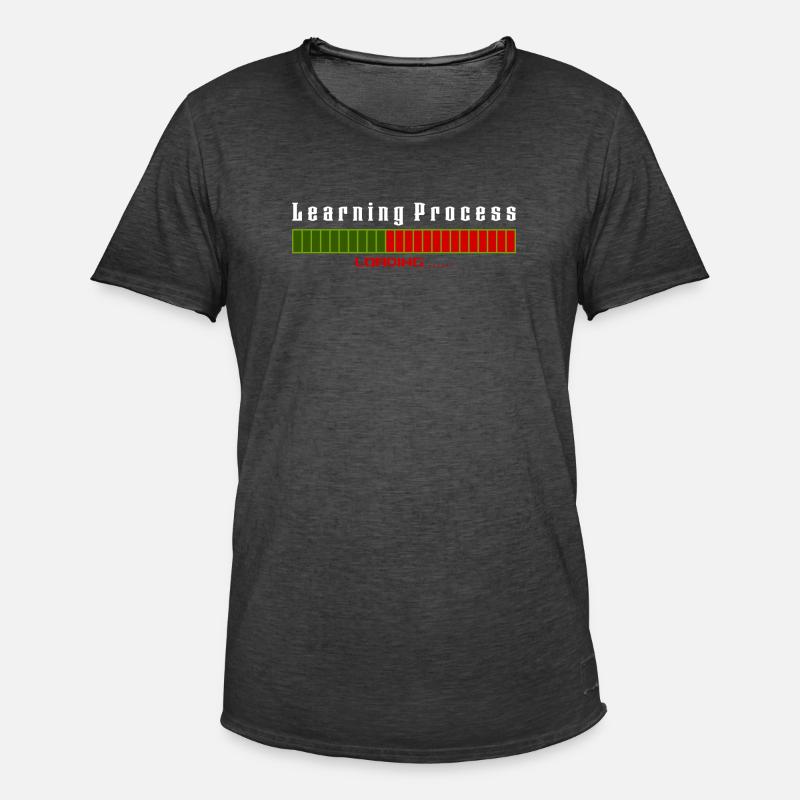 Learning Process Loading black shirt - Männer Vintage T-Shirt - Vintage Schwarz