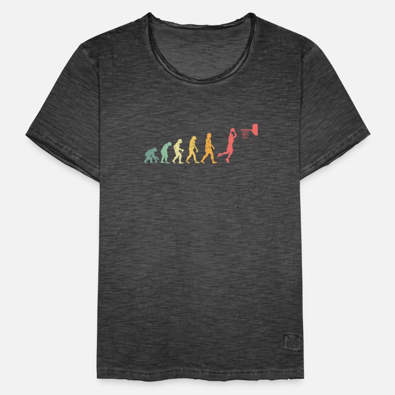 Basketball Evolution Dunk Dunking Geschenkidee Männer Vintage T-Shirt